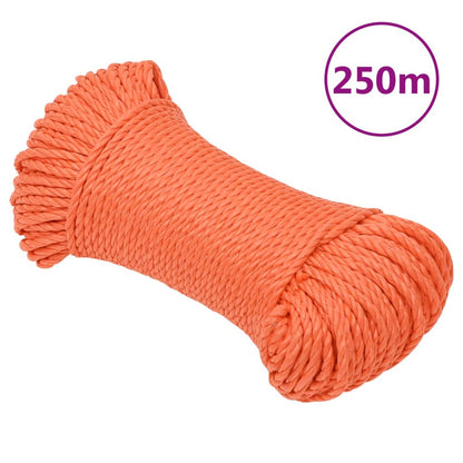 Werktouw 8 mm 250 m polypropeen oranje