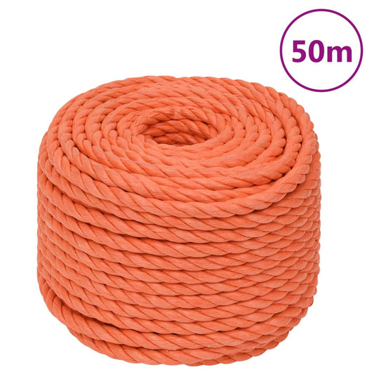 Werktouw 20 mm 50 m polypropeen oranje