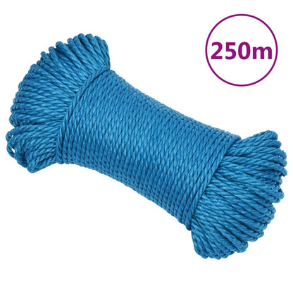 Werktouw 6 mm 250 m polypropeen blauw