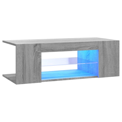 Tv-meubel met LED-verlichting 90x39x30 cm grijs sonoma eiken