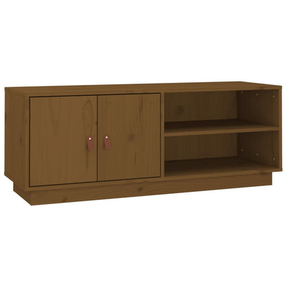 Tv-meubel 105x34x40 cm massief grenenhout honingbruin