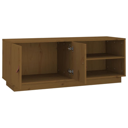 Tv-meubel 105x34x40 cm massief grenenhout honingbruin