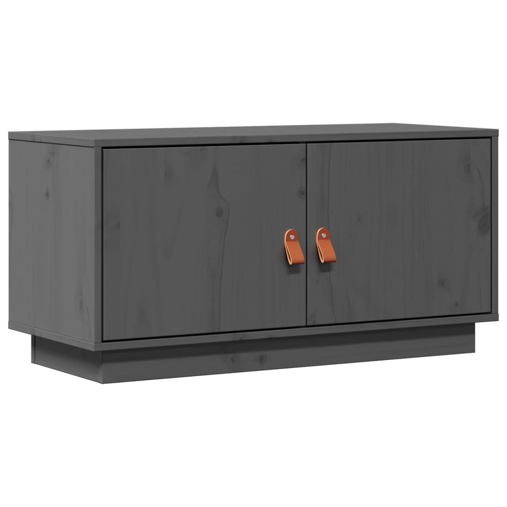 Tv-meubel 80x34x40 cm massief grenenhout grijs