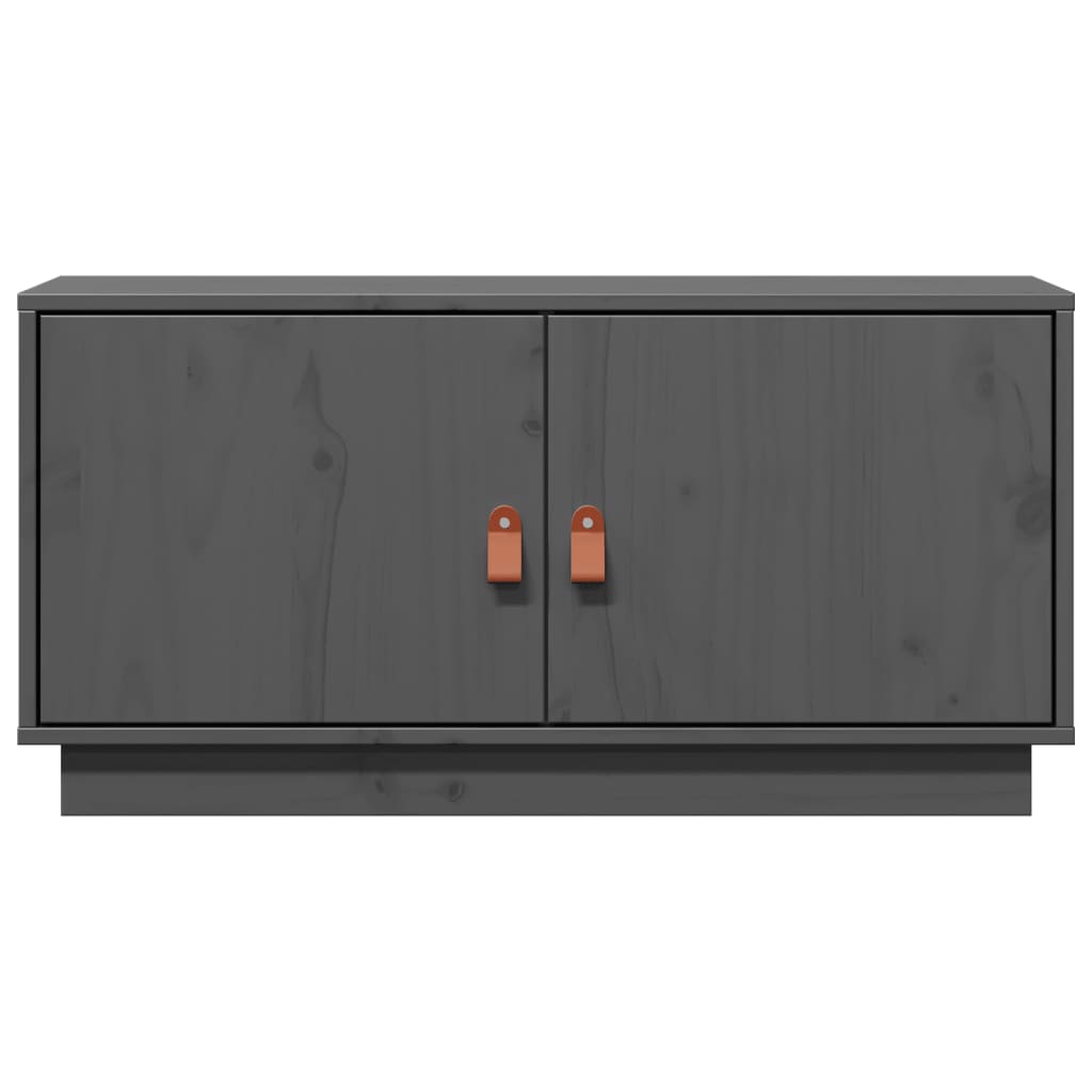 Tv-meubel 80x34x40 cm massief grenenhout grijs