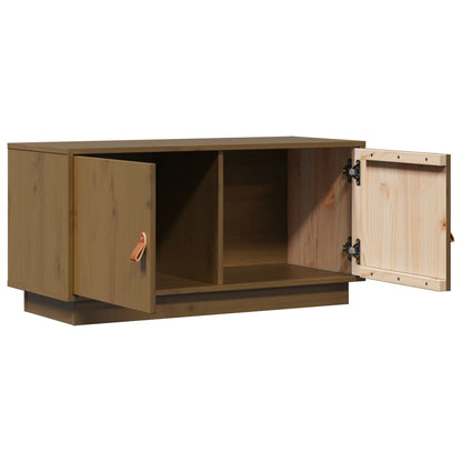 Tv-meubel 80x34x40 cm massief grenenhout honingbruin