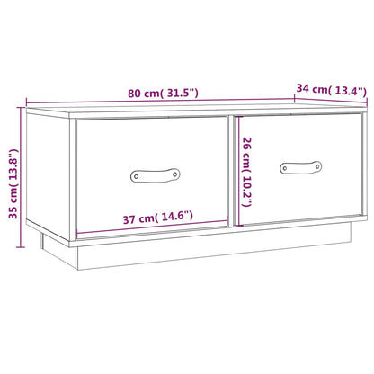 Tv-meubel 80x34x35 cm massief grenenhout honingbruin