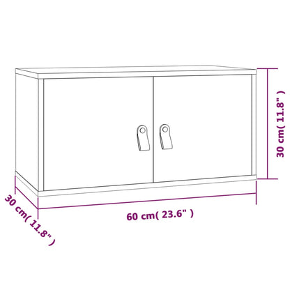 Wandkast 60x30x30 cm massief grenenhout