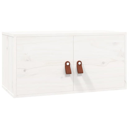 Wandkast 60x30x30 cm massief grenenhout wit