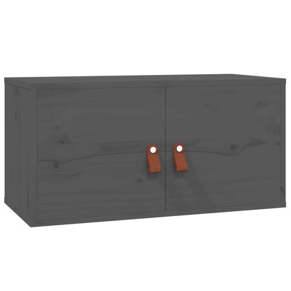 Wandkast 60x30x30 cm massief grenenhout grijs