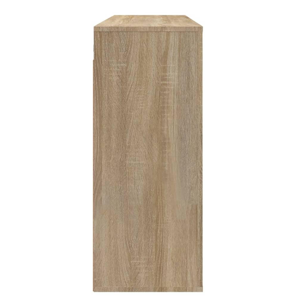 Wandkast 80x33x80 cm bewerkt hout sonoma eikenkleurig