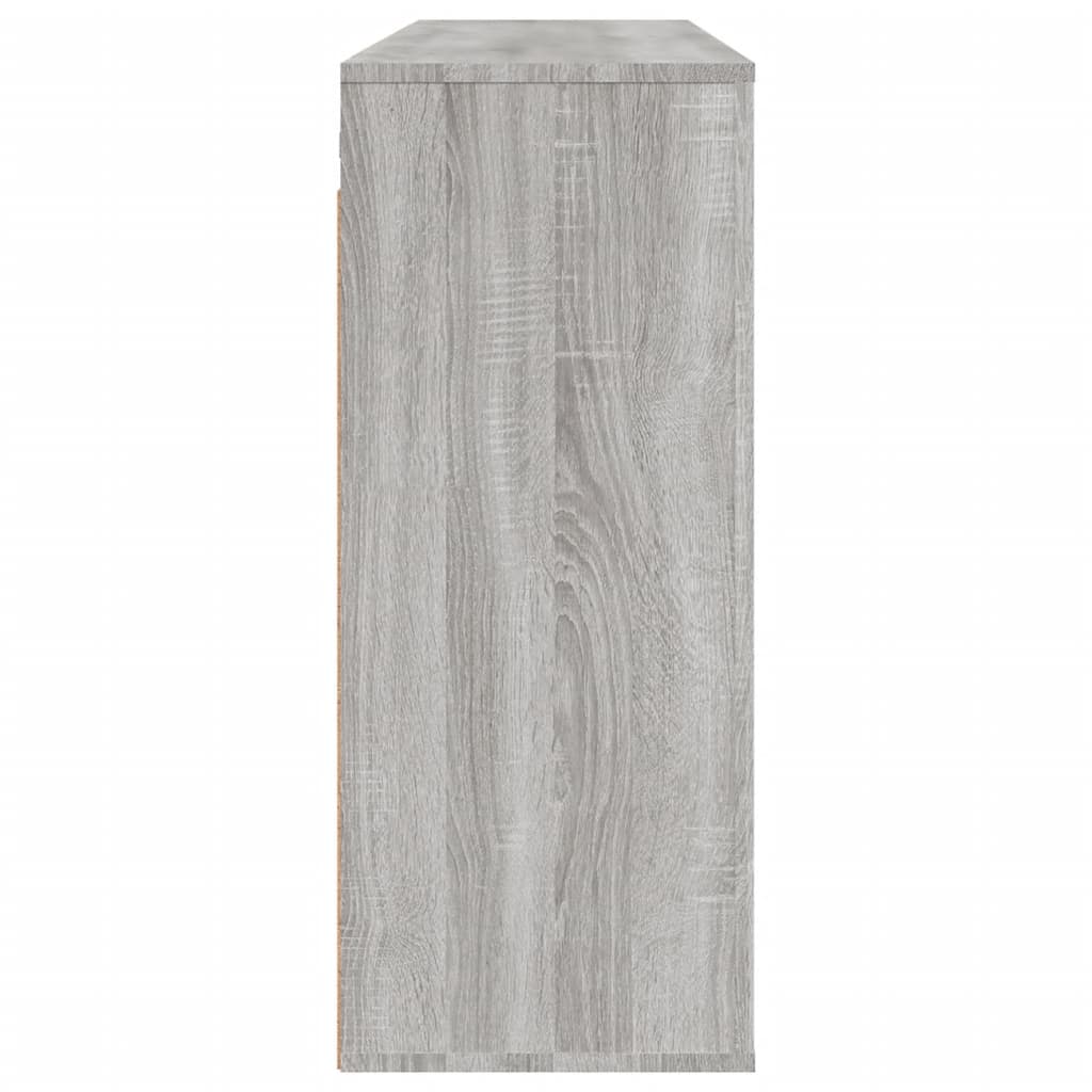 Wandkast 80x33x80 cm bewerkt hout grijs sonoma eikenkleurig