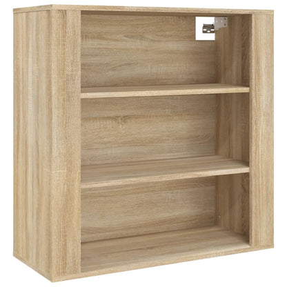 Wandkast 80x33x80 cm bewerkt hout sonoma eikenkleurig