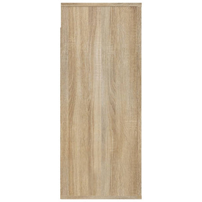 Wandkast 80x33x80 cm bewerkt hout sonoma eikenkleurig