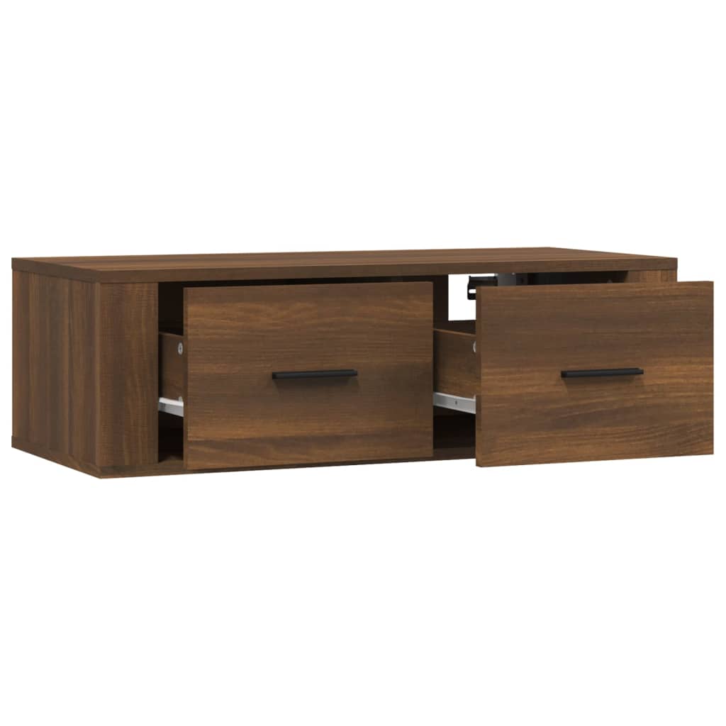 Tv-hangmeubel 80x36x25 cm bewerkt hout bruin eikenkleur