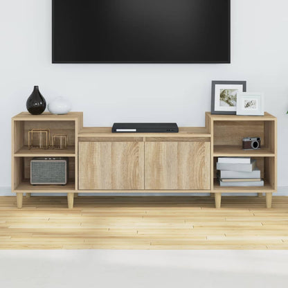 Tv-meubel 160x35x55 cm bewerkt hout sonoma eikenkleurig