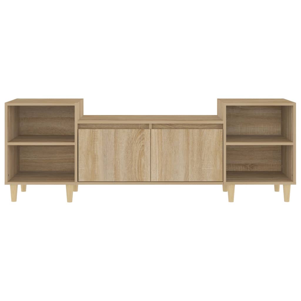 Tv-meubel 160x35x55 cm bewerkt hout sonoma eikenkleurig