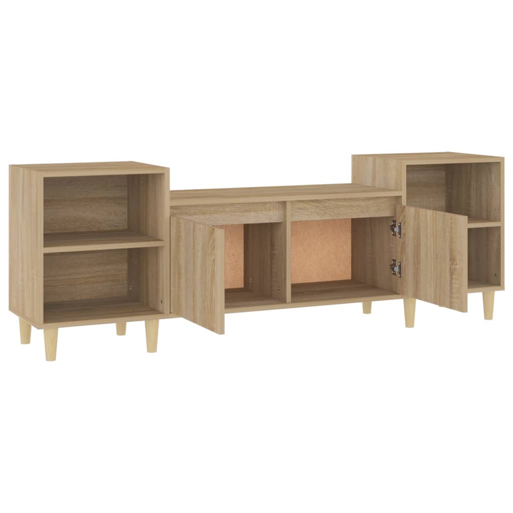 Tv-meubel 160x35x55 cm bewerkt hout sonoma eikenkleurig