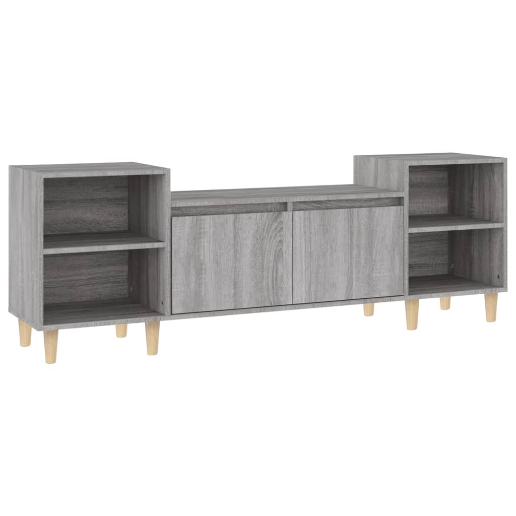 Tv-meubel 160x35x55 cm bewerkt hout grijs sonoma eikenkleurig