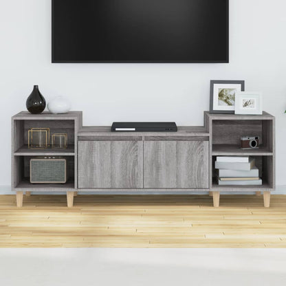 Tv-meubel 160x35x55 cm bewerkt hout grijs sonoma eikenkleurig