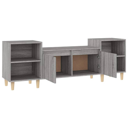 Tv-meubel 160x35x55 cm bewerkt hout grijs sonoma eikenkleurig