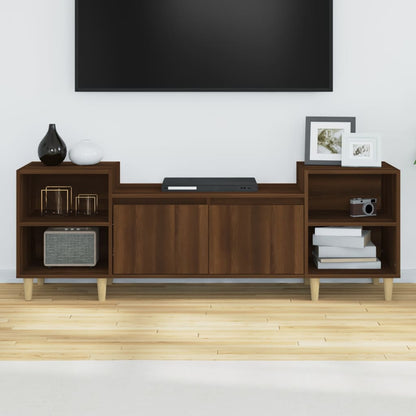 Tv-meubel 160x35x55 cm bewerkt hout bruin eikenkleur