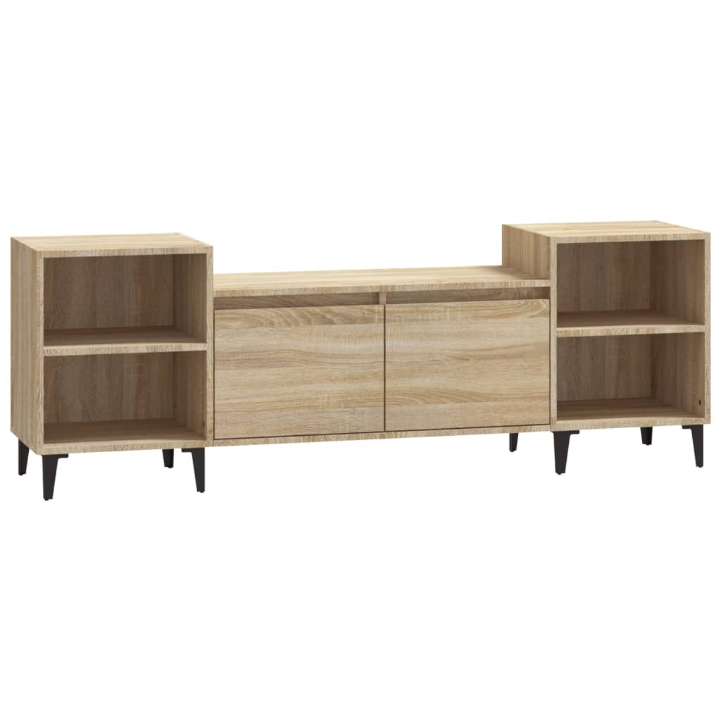 Tv-meubel 160x35x55 cm bewerkt hout sonoma eikenkleurig