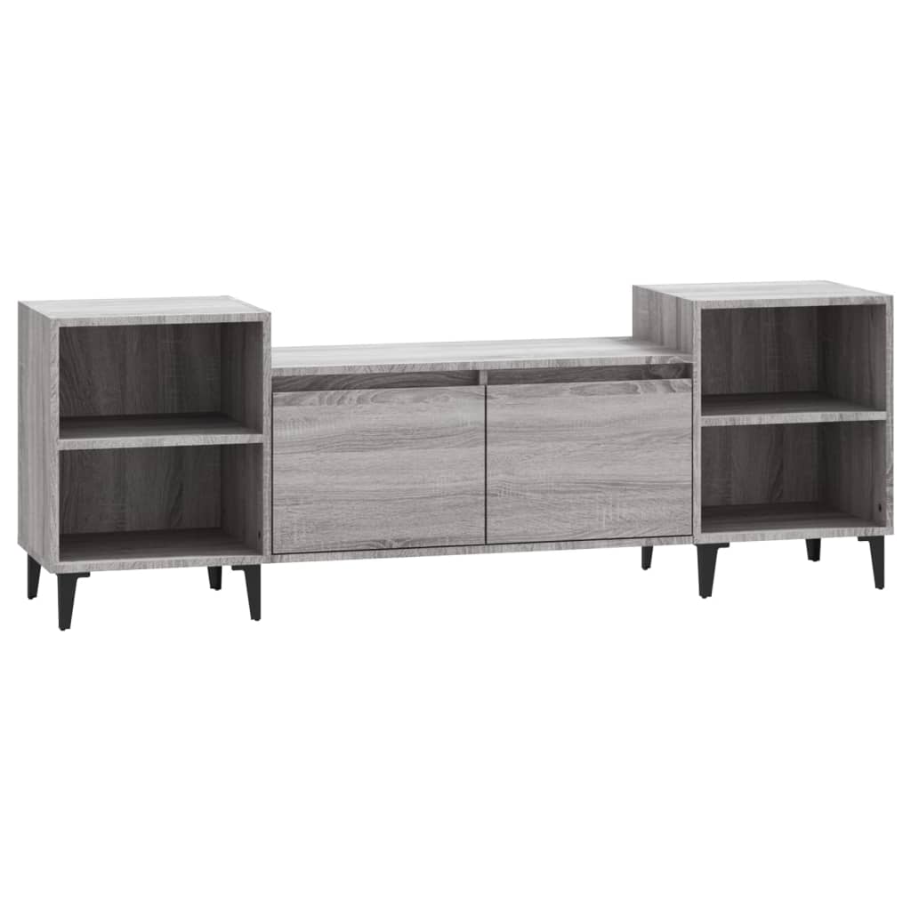 Tv-meubel 160x35x55 cm bewerkt hout grijs sonoma eikenkleurig