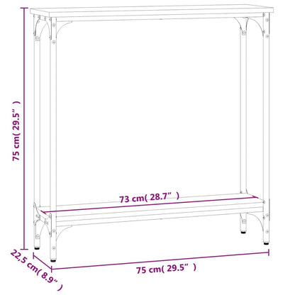 Wandtafel 75x22,5x75 cm bewerkt hout sonoma eikenkleurig