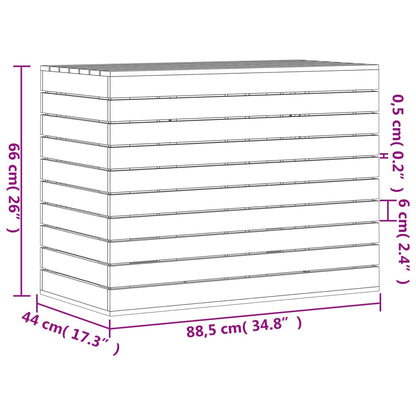 Wasmand 88,5x44x66 cm massief grenenhout