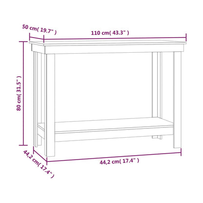 Werkbank 110x50x80 cm massief grenenhout wit