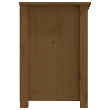 Tv-meubel 114x35x52 cm massief grenenhout honingbruin