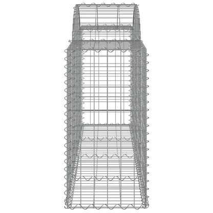 Schanskorven 7 st gewelfd 200x50x80/100 cm gegalvaniseerd ijzer