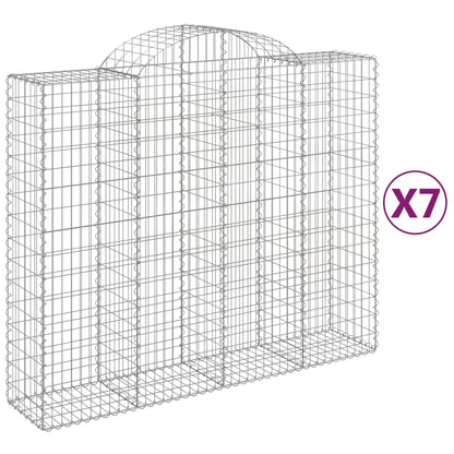 Schanskorven 7 st gewelfd 200x50x160/180 cm ijzer