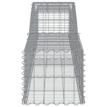 Schanskorven 7 st gewelfd 400x50x40/60 cm ijzer