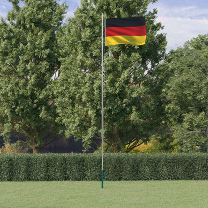 Vlag met vlaggenmast Duitsland 6,23 m aluminium