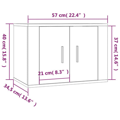 Tv-wandmeubel 57x34,5x40 cm grijs sonoma eikenkleurig