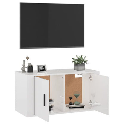 Tv-wandmeubel 80x34,5x40 cm hoogglans wit