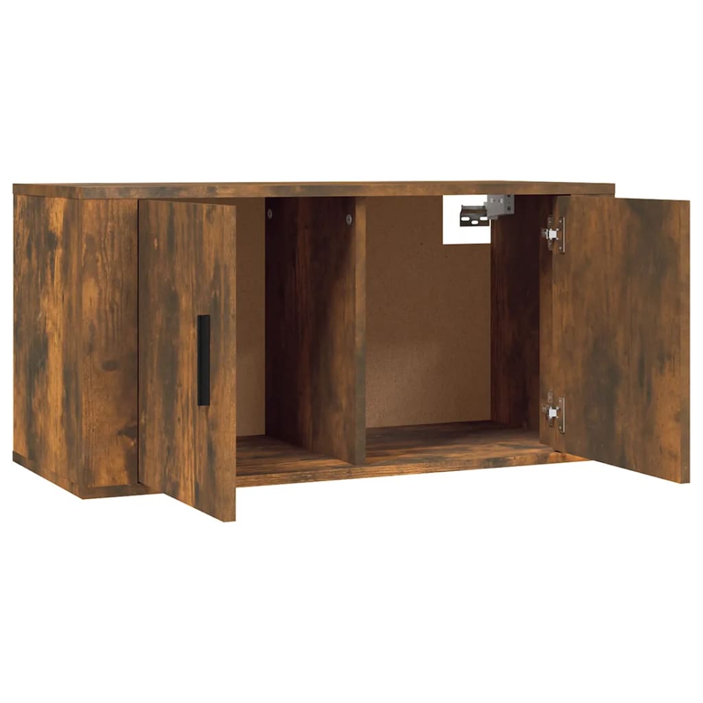 Tv-wandmeubel 80x34,5x40 cm gerookt eikenkleurig