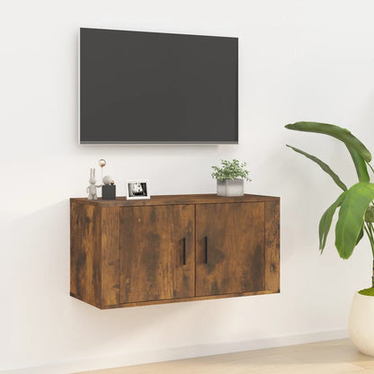 Tv-wandmeubel 80x34,5x40 cm gerookt eikenkleurig