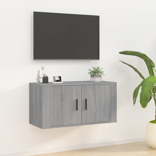 Tv-wandmeubel 80x34,5x40 cm grijs sonoma eikenkleurig