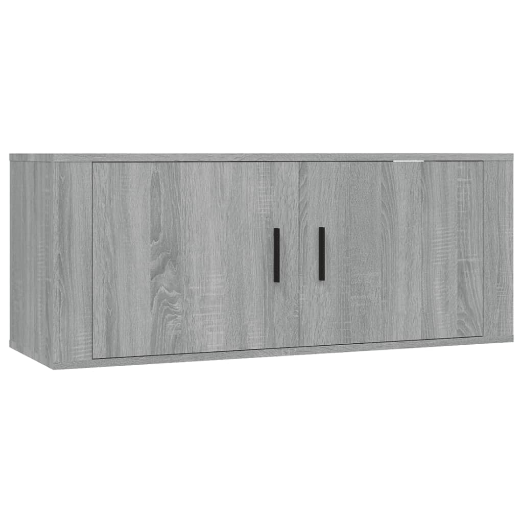 Tv-wandmeubel 100x34,5x40 cm grijs sonoma eikenkleurig