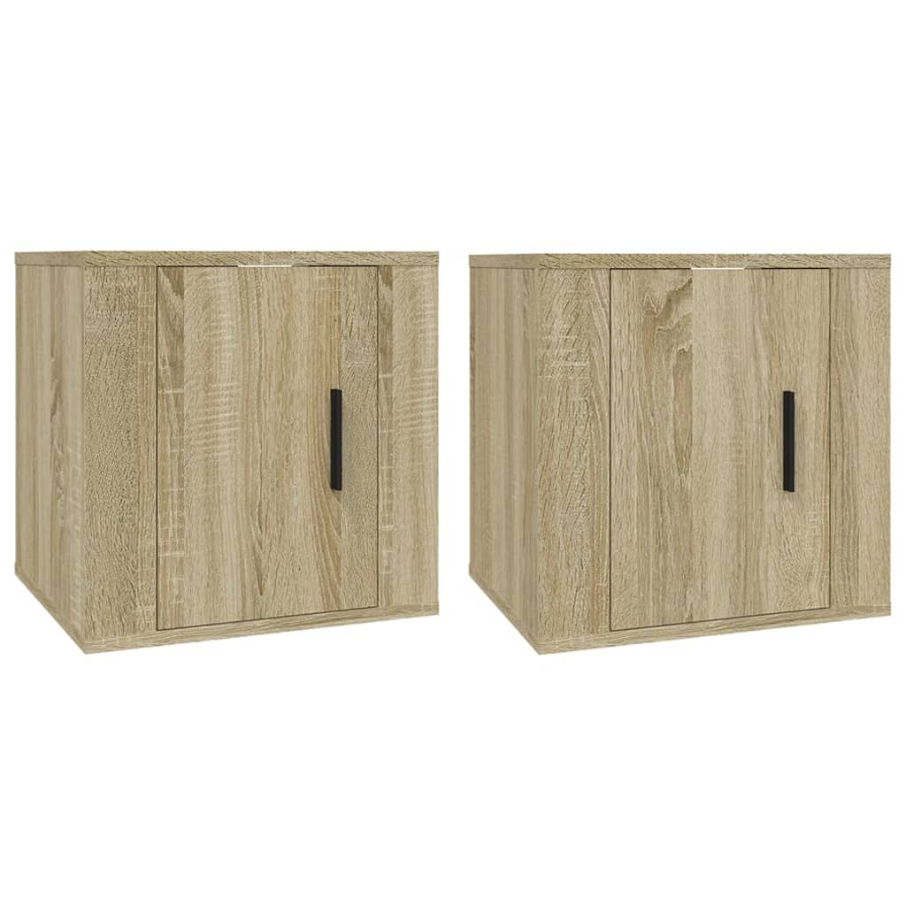 Tv-wandmeubels 2 st 40x34,5x40 cm sonoma eikenkleurig