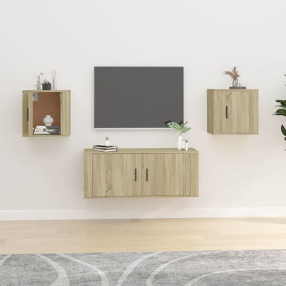 Tv-wandmeubels 2 st 40x34,5x40 cm sonoma eikenkleurig