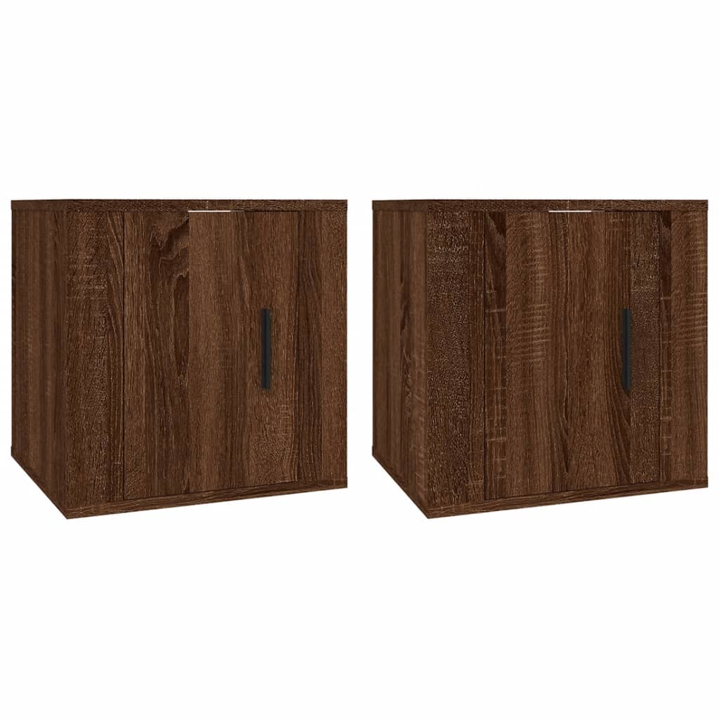 Tv-wandmeubels 2 st 40x34,5x40 cm bruin eikenkleur