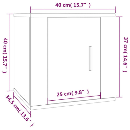 Tv-wandmeubels 2 st 40x34,5x40 cm bruin eikenkleur