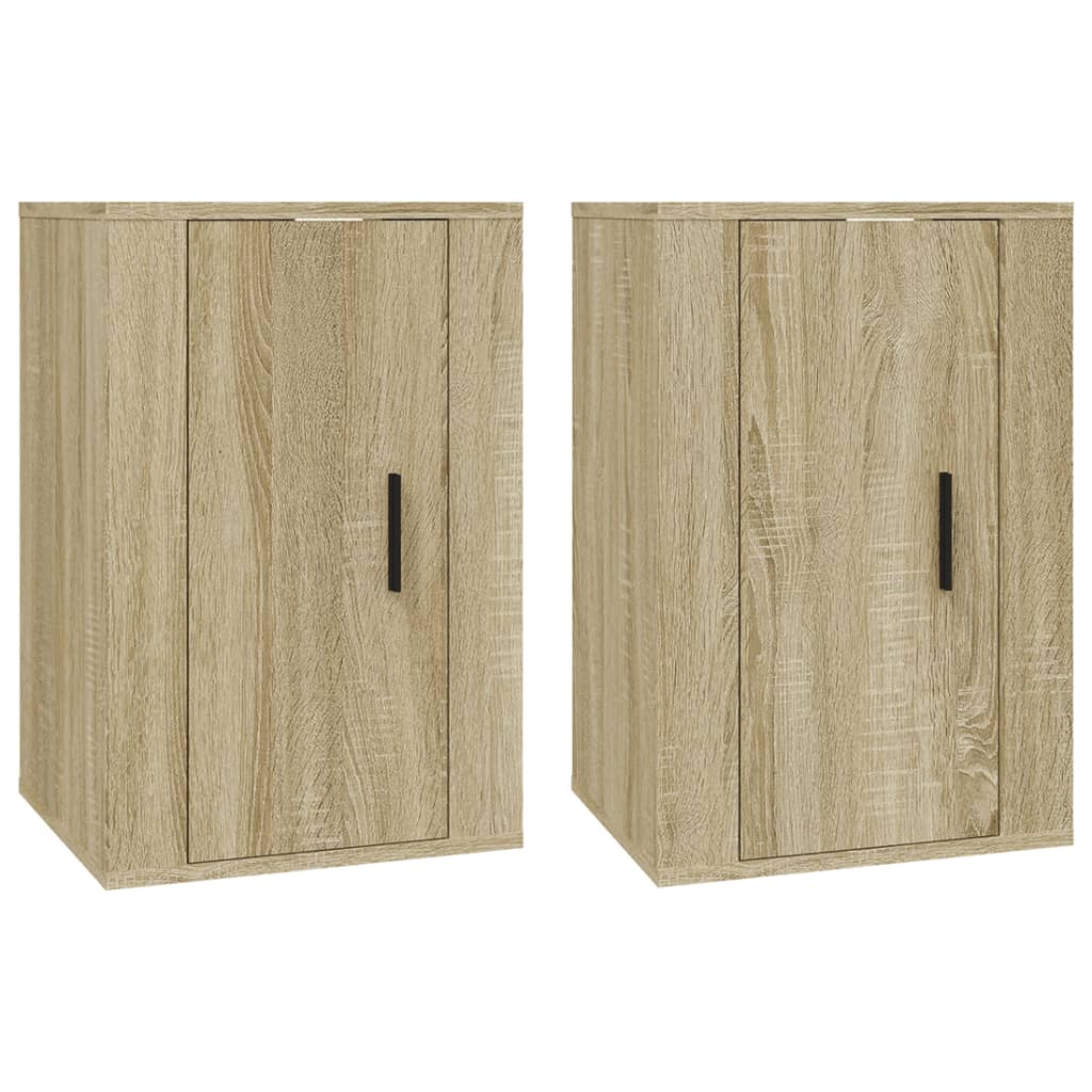 Tv-wandmeubels 2 st 40x34,5x60 cm sonoma eikenkleurig