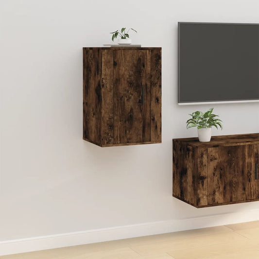 Tv-wandmeubel 40x34,5x60 cm gerookt eikenkleurig