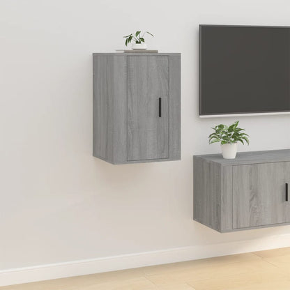 Tv-wandmeubels 2 st 40x34,5x60 cm grijs sonoma eikenkleurig