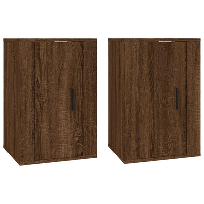 Tv-wandmeubels 2 st 40x34,5x60 cm bruin eikenkleur