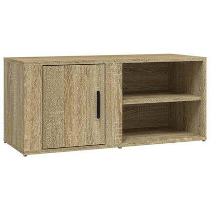 Tv-meubel 80x31,5x36 cm bewerkt hout sonoma eikenkleurig